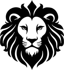 leo zodiac logo silhouette vector illustration