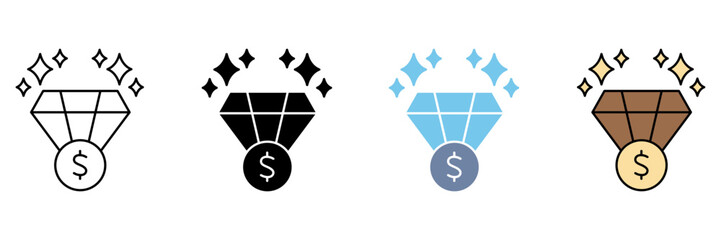 VALUE concept line icon. Simple element illustration.