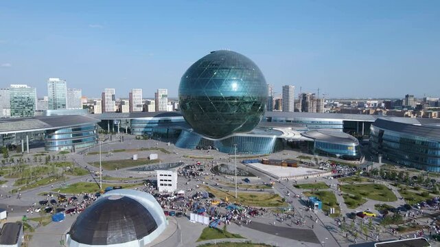 Drone view of Expo in Astana, Kazakhstan