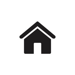 Fototapeta premium Simple Black and White Home Icon Vector Illustration for Real Estate and Design Projects