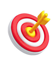 Target with arrow, 3D graphic