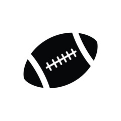 American Football Icon Black Silhouette Simple Design Graphic