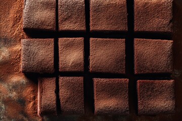 Fototapeta premium Schoko Brownies Brownies Schokoladenkuchen Brownie Rezept Saftige Brownies Schokoladige Brownies Schokoladenwürfel Brownies mit Kakao Amerikanische Brownies Fudge Brownies Schokoladen Gebäck