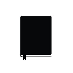 Simple Black Book Icon with Bookmark Illustration for Website or App Design