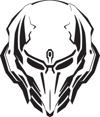 Alien Skull Helmet Futuristic Black Vector Helmet Design Alien Skull Helmet Dark Vector Black Galactic Emblem