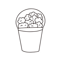 doodles snacks. doodles breakfast or street food. outline, cartoon and flat design. icon. stock element