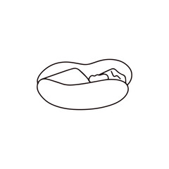 doodles snacks. doodles breakfast or street food. outline, cartoon and flat design. icon. stock element