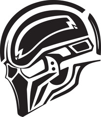 Alien Skull Helmet Futuristic Warrior Black Vector Art Alien Skull Helmet Battle Ready Vector Black Helmet