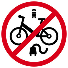 No Electric Bike Allowed Sign, Restriction Symbol