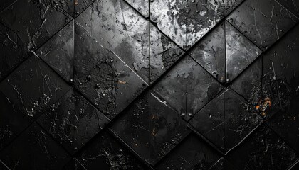 Black rough grunge texture close view abstract background, scratched surface