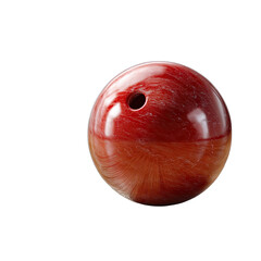 Fototapeta premium Red bowling ball,?smooth,?round,?with?a?hole