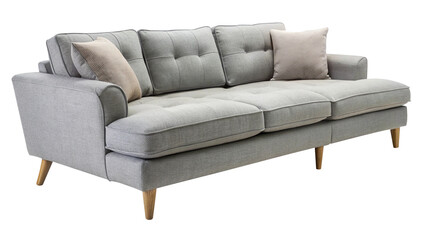 Cozy Grey Chaise Sofa in Minimalist Interior
