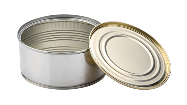 Empty Tin Can with Lid Removed 