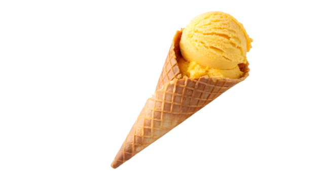 Creamy Mango Flavor Ice Cream Scoop