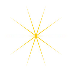 Radiating Yellow Starburst Light Rays Icon