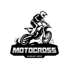 motocross racing logo design template