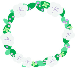 cotton flower wreath