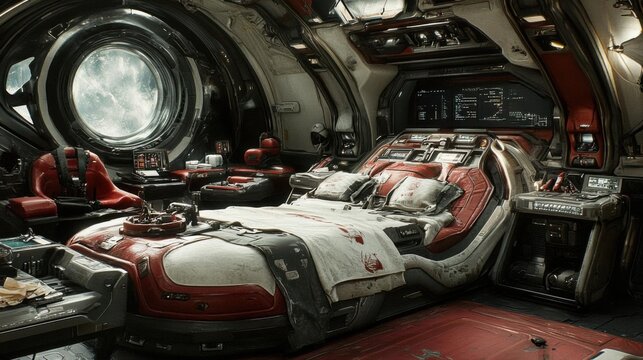 Spaceship Interior: Futuristic Bedroom Design