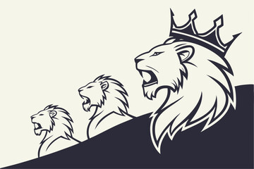 The King’s Outline: Lion Head Silhouettes