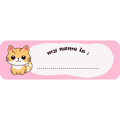 Cute Cat Name Tag