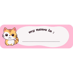 Cute Cat Name Tag