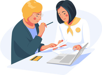 business people working together vector illustration