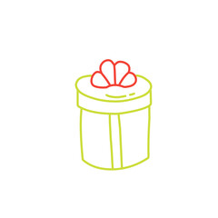 happy birthday line elements doodle