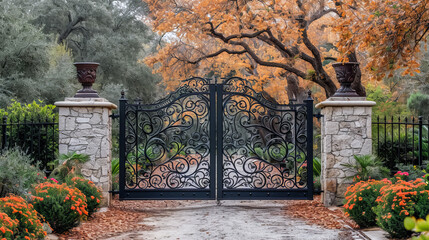 Fototapeta premium Beautiful Iron Villa Gate