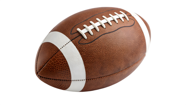 Classic Brown Leather Football Isolated
