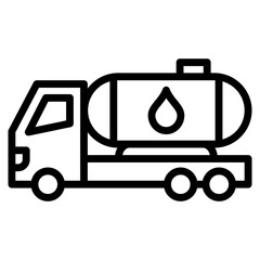 Fuel Truck  Icon Element For Design