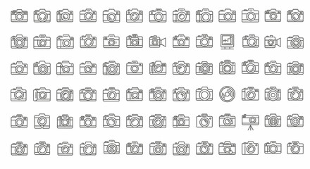 Extensive Collection of Camera Icons Photography, Videography, and Imaging Symbols