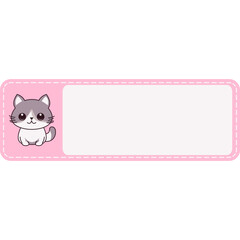 Cat Name tag Sticker Label