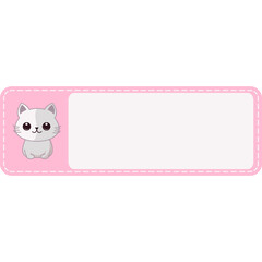Cat Name tag Sticker Label