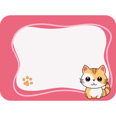 Cat Name tag Sticker Label