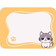 Cat Name tag Sticker Label