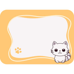 Cat Name tag Sticker Label