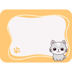 Cat Name tag Sticker Label