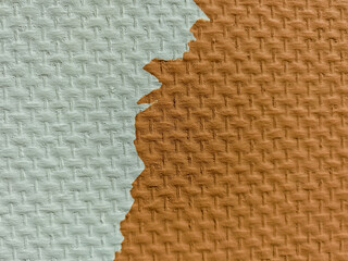Visual comparison of textured materials showcasing contrasting colors and patterns in a close-up...