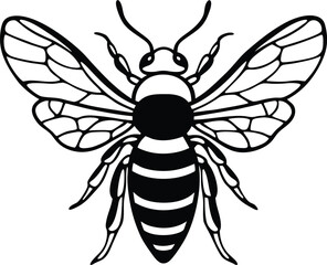 Bee Icon – Cute and Editable Vector Bee Symbol for Nature, Honey, and Eco-Themed Design Projects.