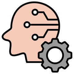 Artificial Intelligence outline color icon