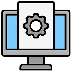 Software outline color icon