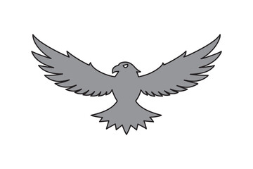 Minimalist vector illustration of an eagle.
