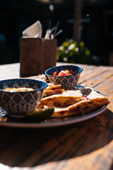 Quesadilla Mexican food, restaurant dining and cuisine