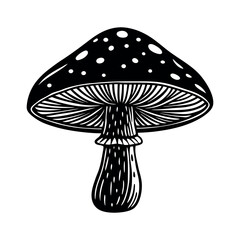 Mushroom silhouette vector illustration