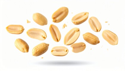 Obraz premium Dry Roasted Peanut Halves – Nut Snack Close-up Image