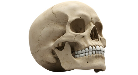 Naklejka premium Human Skull Anatomy Medical Illustration 3D Model Rendering