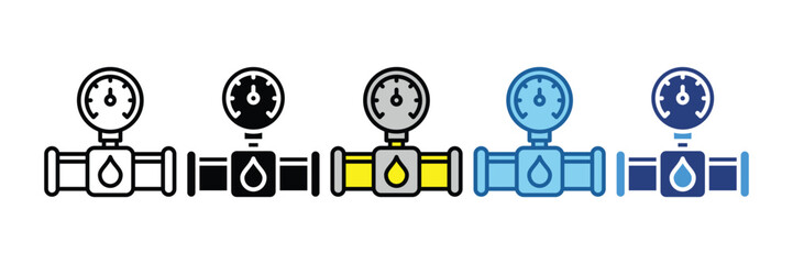 Fototapeta premium Gas Pipeline Icon Element For Design