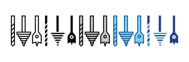 Drill Bit  Icon Element For Design