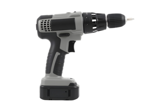 An electric drill machine on transparent background 