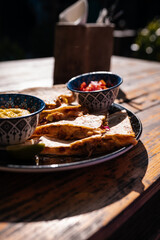 Quesadilla Mexican food, restaurant dining and cuisine